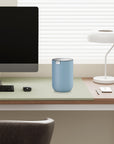 EKO Fandy Table Bin with Swing-Top Lid - Blue 1.5L / 0.4 Gal – Desk