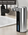 EKO Aroma Smart Liquid Soap Dispenser - Chrome Metallic – Motion-Sensor Technology - Touch-free operation in 0.2 seconds