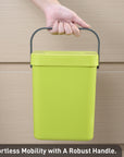 EKO Puro Compost Bin with Lid - Lime 5L / 1.32 Gal – Countertop Convenience – Effortless Mobility with A Robust Handle