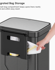 Hudson 75 Liter / 20 Gallon Step Can with Bag Compartment - Gunmetal