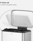Maxwell Dual Compartment 20L+25L Step Trash Can-Stainless Steel