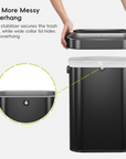 Urban Slim Open Top Can Commercial Grade - 60L / 16 Gal-Matte Black