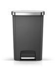 Hana Select 50 Liter / 13 Gallon Plastic Resin Step Kitchen Trash Can - Grey