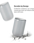 EKO Fandy Table Bin with Swing-Top Lid - Gray 1.5L / 0.4 Gal – Durable by Design