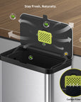 EKO Deluxe Puro Compost Bin with Liner - 7L / 1.85 Gal (Stainless & Black) – Stay Fresh, Naturally