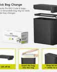 Brio 10L / 2.6 Gallon in Black Compact Design Motion Sensor Trash Can