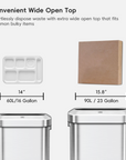 Urban Slim Open Top Can Commercial Grade - 60L / 16 Gal