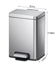 Madison Step Can With Liner - 6L / 1.6 Gal - Stainless Steel