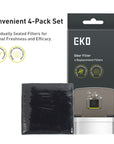 EKO Odor Filter Refills for Trash Can and Compost Bin – Convenient 4-Pack Set