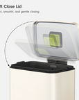Madison Vanilla Steel 50 Liter/13.2 Gallon Step Trash Can with Inner Liner