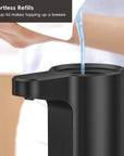 EKO Aroma Smart Liquid Soap Dispenser - Matte Black – Effortless Refills - Pop-up lid makes topping up a breeze