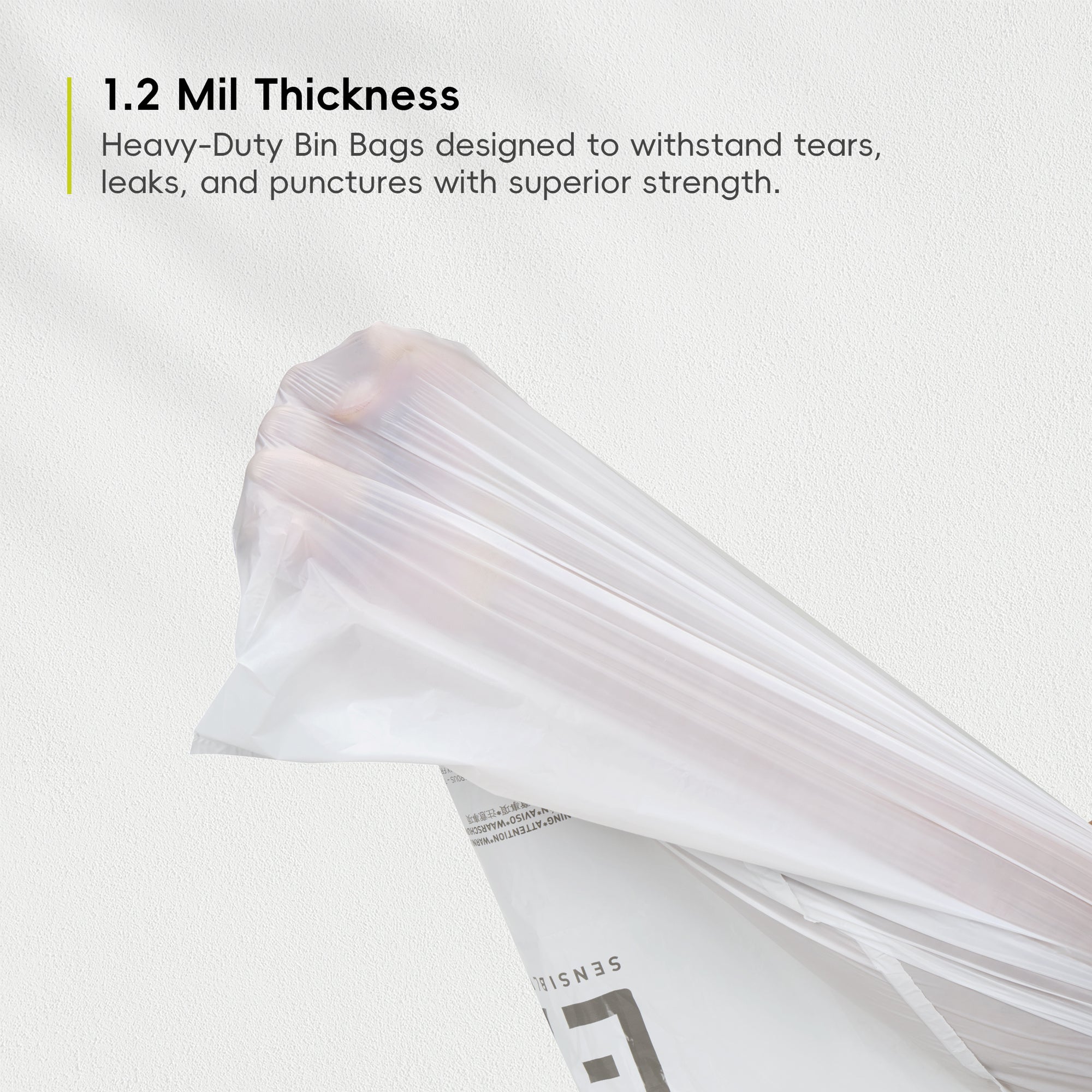 EKO Code B - 2.6 Gallon Easy-Dispense Roll Trash Bag - 80 Count (7-10L) – 1.2 Mil Thickness Heavy-Duty Bin Bags designed to withstand tears, eaks, and punctures with superior strength