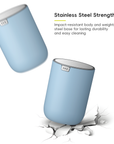 Fandy Table Bin with Swing-Top Lid - Blue 2.2L / 0.58 Gal