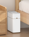 Bono Sensor Bathroom Trash Can with Lid - 8L/2.1 Gallon-White