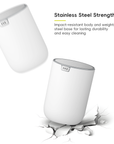 Fandy Table Bin with Swing-Top Lid - White 2.2L / 0.58 Gal