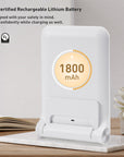 EKO iMira 1X Foldable 10.6" LED Mirror - White – UL Certified Rechargeable Lithium Battery