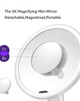 EKO iMira Ultra Clear 8" Sensor Mirror - Dark Gray 1X/5X – The 5X Magnifying Mini Mirror - Detachable,Magnetized,Portable
