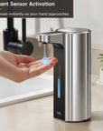 EKO Aroma Pro 13.5 fl oz Touchless Automatic Liquid Soap Dispenser-Chrome Metallic – Instant Sensor Activation