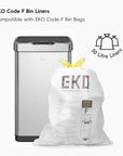 EKO Mirage-T 50 Liter / 13.2 Gallon Stainless Steel Motion Sensor Can – Compatible with EKO Code F Bin Bags