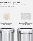Urban Semi-Round Open Top Can Commercial Grade – 60L / 16 Gal