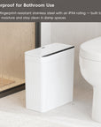 Brio 10L / 2.6 Gallon in White Compact Design Motion Sensor Trash Can