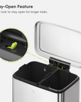 Maxwell Dual Compartment 20L+25L Step Trash Can-Stainless Steel