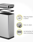 Mirage-X 80Liter / 21.1 Gallon Motion Sensor Can - Stainless Steel