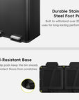 EcoCasa Plus 2 x 10.6 Gal Dual Recycling Trash Can for Kitchen-Matte Black