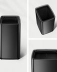 EKO Laguna 2.6 Gallon/10L Open Top Trash Can with Removable Inner Basket, Matte Black – Easy Access