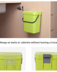 EKO Puro Compost Bin with Lid - Lime 5L / 1.32 Gal – Hangs on walls or cabinets without leaving a trace