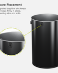 Urban Round Open Top Can Commercial Grade - 60L / 16 Gal - Black Stainless Steel