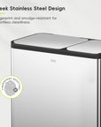 EcoCasa Step Recycling Can - Dual Compartment 30L+20L