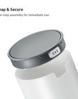 EKO Fandy Table Bin with Swing-Top Lid - White 1.5L / 0.4 Gal – Snap & Secure