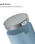 EKO Fandy Table Bin with Swing-Top Lid - Blue 1.5L / 0.4 Gal – Snap & Secure
