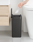 Brio 10L / 2.6 Gallon in Black Compact Design Motion Sensor Trash Can