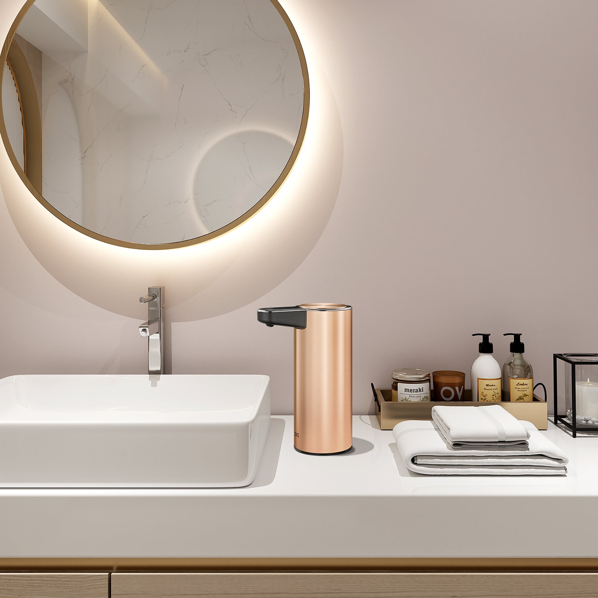 EKO Deluxe Aroma Smart Liquid Soap Dispenser - Rose Gold – Bathroom
