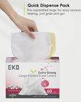 Code G -21 Gallon Easy-Dispense Roll Trash Bag - 60 Count-Fresh Floral Scent