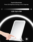 EKO iMira 1X Foldable 10.6" LED Mirror - White – Touch & Illuminate: