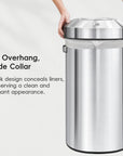 EKO Urban Round Open Top Can Commercial Grade - 120L / 32 Gal – No Overhang, Wide Collar