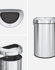 Urban Semi-Round Open Top Can Commercial Grade – 60L / 16 Gal