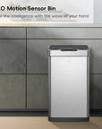 EKO Mirage-T 50 Liter / 13.2 Gallon Stainless Steel Motion Sensor Can – EKO Motion Sensor Bin