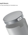 EKO Fandy Table Bin with Swing-Top Lid - Gray 1.5L / 0.4 Gal – Snap & Secure