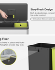 EcoCasa II Step Recycling Can - Dual Compartment 36L+24L