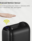 EKO Astro 10L / 2.6 Gallon Slim Sensor Trash Can with Soft-Close Butterfly Lid-Matte Black – Advanced Motion Sensor