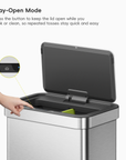 Econova 30L+30L Dual Compartment Motion Sensor Trash Can