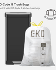 Hudson 75 Liter / 20 Gallon Step Can with Bag Compartment - Matte Black