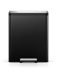 EcoCasa II Step Recycling Can - Dual Compartment 36L+24L-Matte Black
