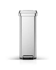 Hudson Slim 50 Liter / 13 Gallon Matte Stainless Steel Step Trash Can with Lid