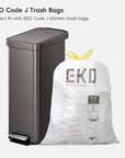 Hudson Slim 13.2 Gal Stainless Steel Step Trash Can-Gunmetal Gray