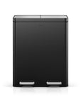 Edison 8+8 Gallon Dual Kitchen Trash Can with Removable Inner Liners-Matte Black